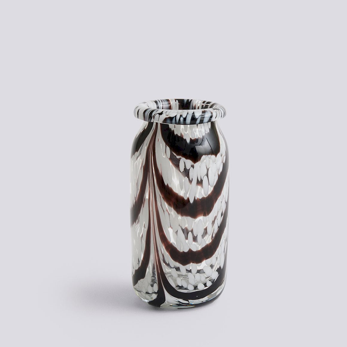 HAY| Splash Vase Roll Neck XS Coffee and White