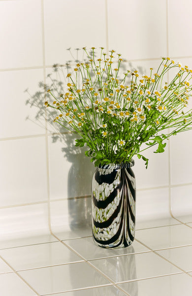 HAY| Splash Vase Roll Neck XS Coffee and White