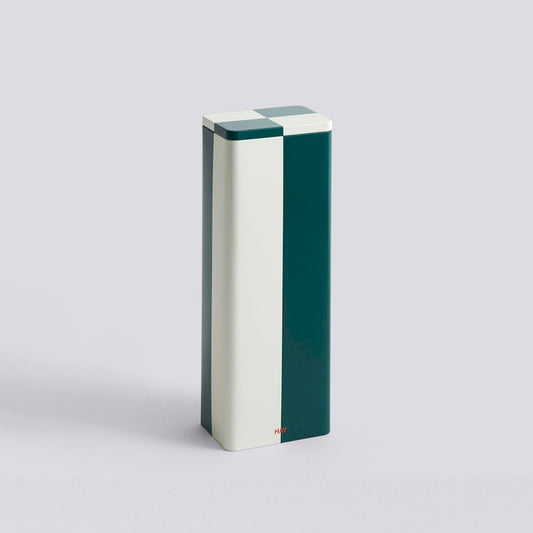 HAY| Tin Container Slim Green off White