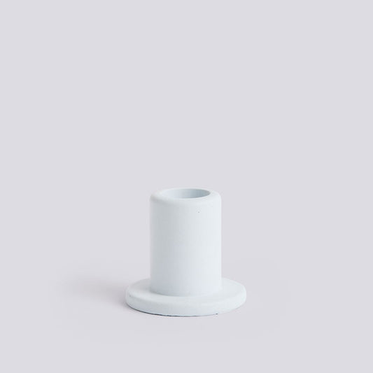 HAY| Tube Candleholder Concrete Light Blue