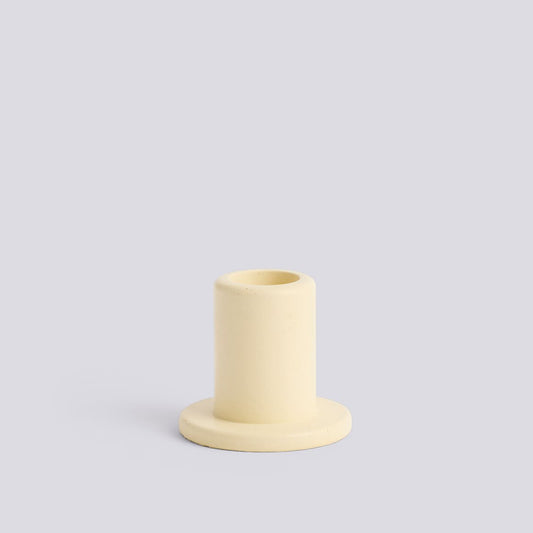 HAY| Tube Candleholder Concrete Lime Yellow