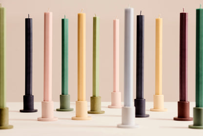 HAY| Tube Candleholder Concrete Light Blue