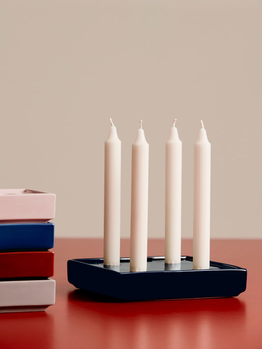 HAY| Mattone Candleholder Large Dark Blue